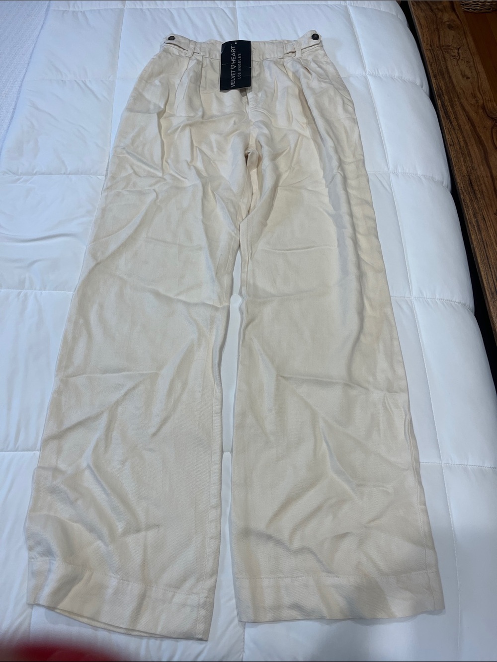 Velvet Heart Beige Wide-Leg Pants size 27